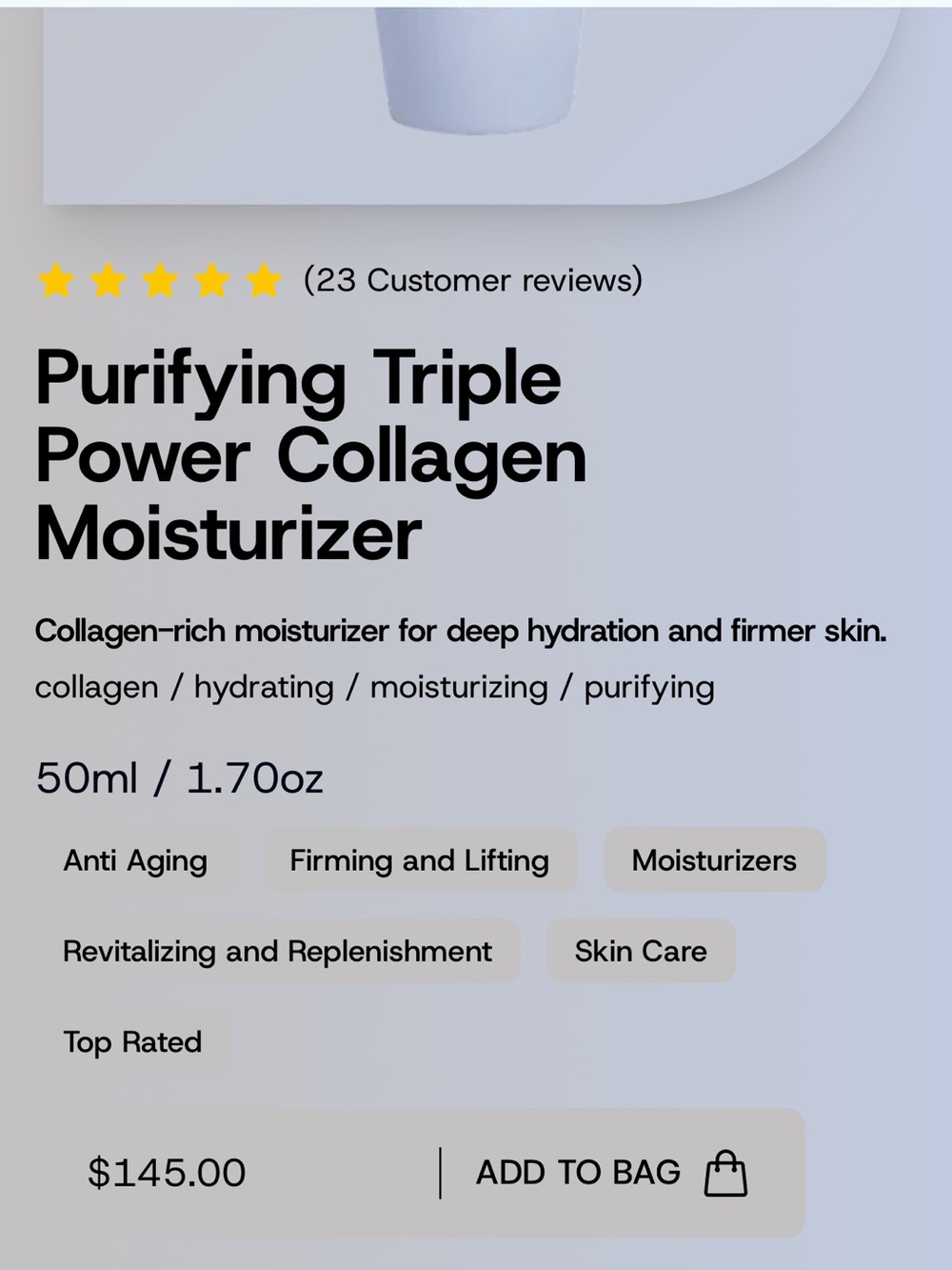 Purifying Triple Power Collagen Moisturizer - White